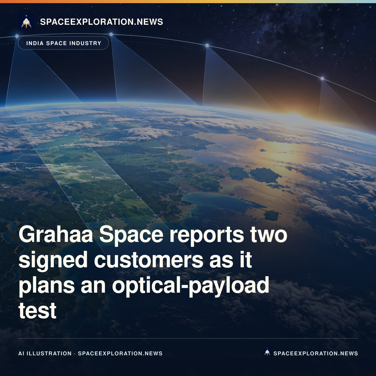 Branded LinkedIn card: Grahaa Space reports two signed customers as it plans an optical-payload test
