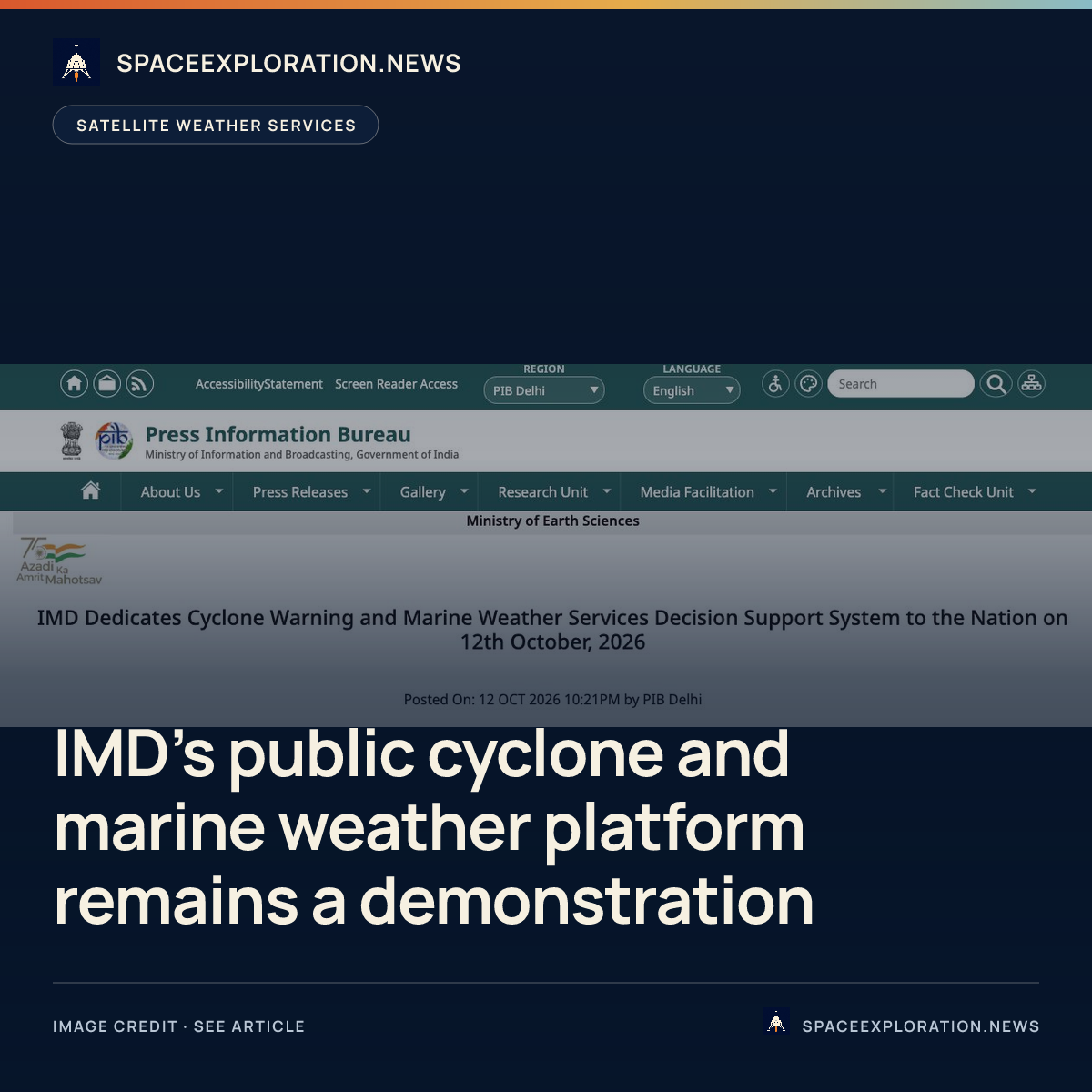 Branded story card: IMD’s public cyclone and marine weather platform remains a demonstration