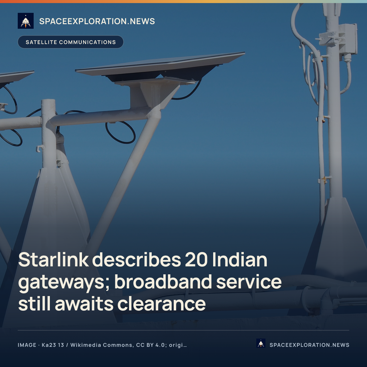 Branded story card: Starlink describes 20 Indian gateways; broadband service still awaits clearance